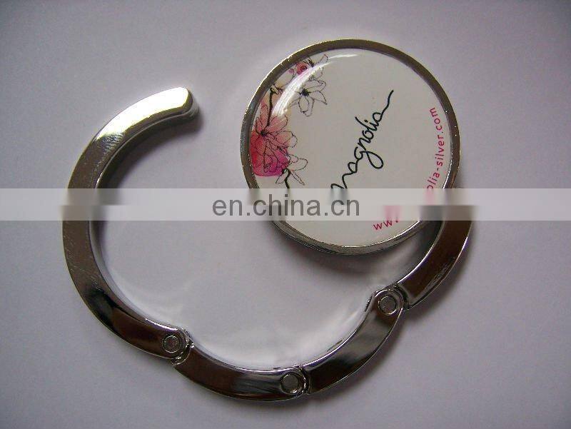 classial epoxy sticker bag and purse hanger for promotion