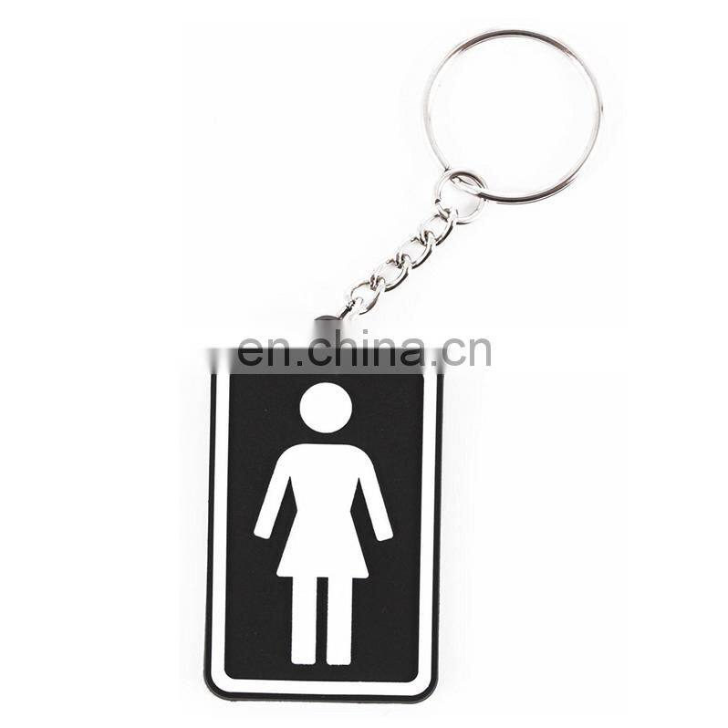 Ladies-shaped customized PVC Keychain, Available in Various Colors