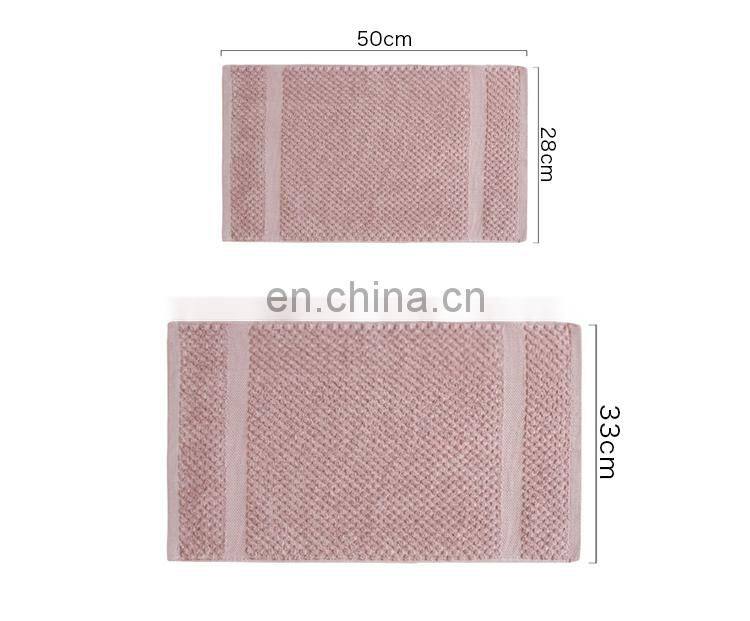 2018 High absorbent organic cotton plain woven rectangle figured beach face towels
