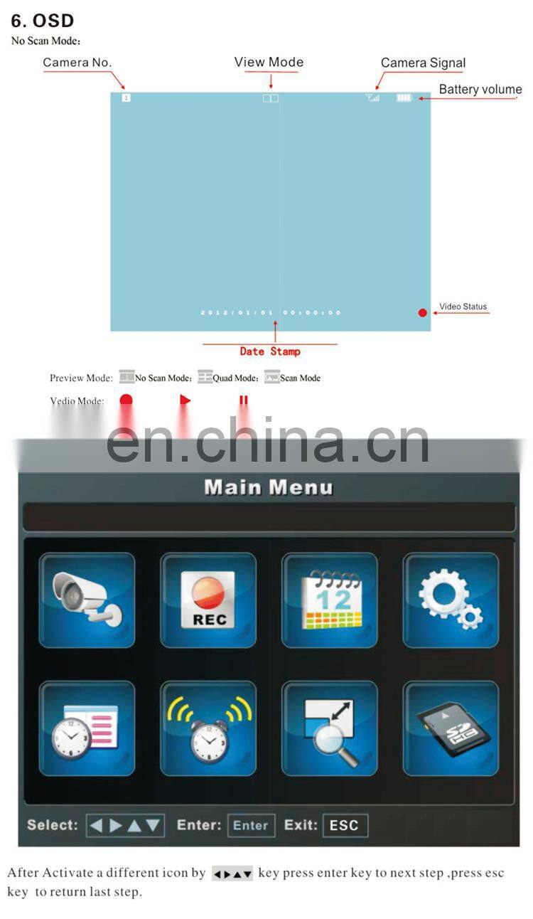 MY-C047B Vivid Image Baby Monitor 7 inches big screen baby camera