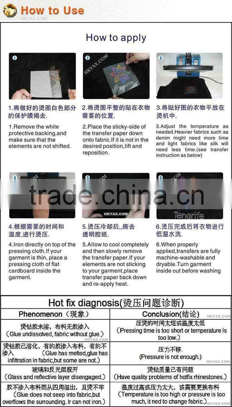 Y1119 Swainstone brand crystal AB hot fix stone;china hotfix stone factory;wholesale shop wedding dress hot fix stone