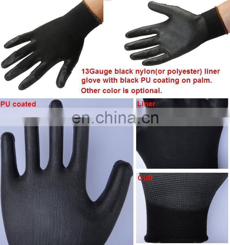 Safety Working 10 Black Pu coated Gloves