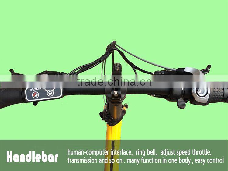2016 magnesium alloy material new design foldable e bicycle with crank motor