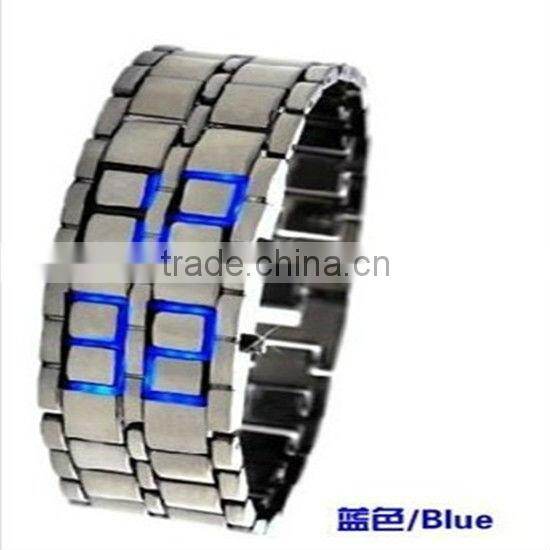 2013 blue light led watch/the latest design brand watches