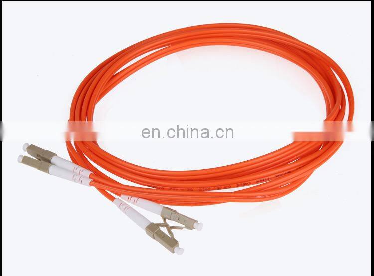 Rose Red Color Multimode Duplex Dual OM1 OM2 LC to LC 3m MM Optical patch cord