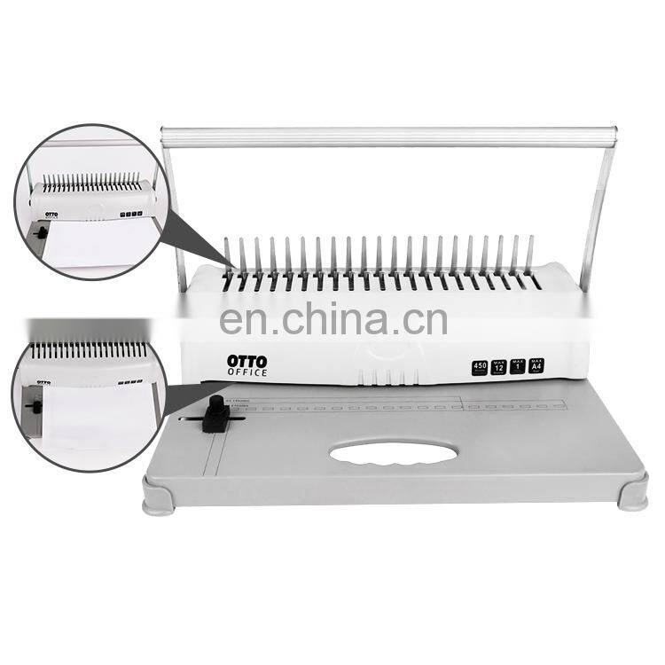 Top Quality Manual Small Binder Machine Office A4 Size Comb Binder 21 Holes Paper Book Binding Machine