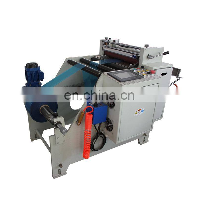 PET PVC PE PP film roll to sheet cutting machine