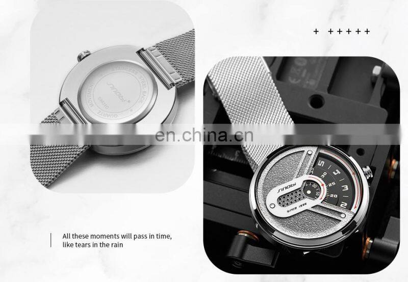 SINOBI S9831G Custom Your Brand Logo Man Wristwatch Rotating Dial Male Watch Creative Design Man Sports Watch