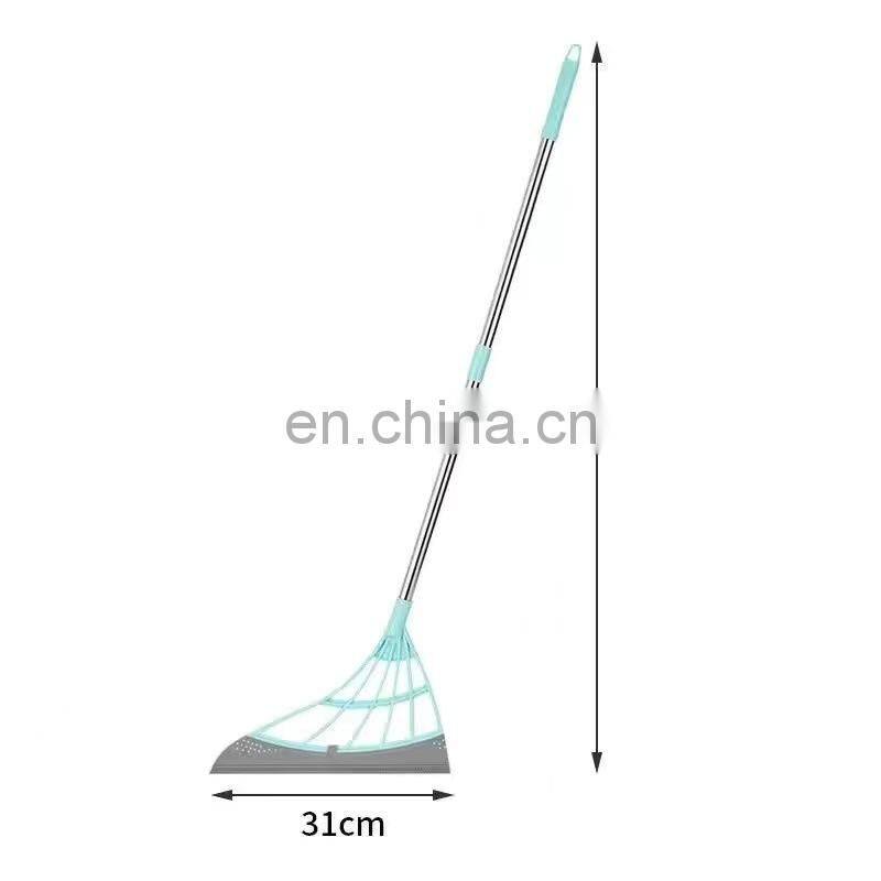 Rubber Broom Hand Push Sweeper Magic Broom Floor Wiper Squeegee for Floor Cleaning Floor Squeegee Sweeping Brush Pet Hair Broom