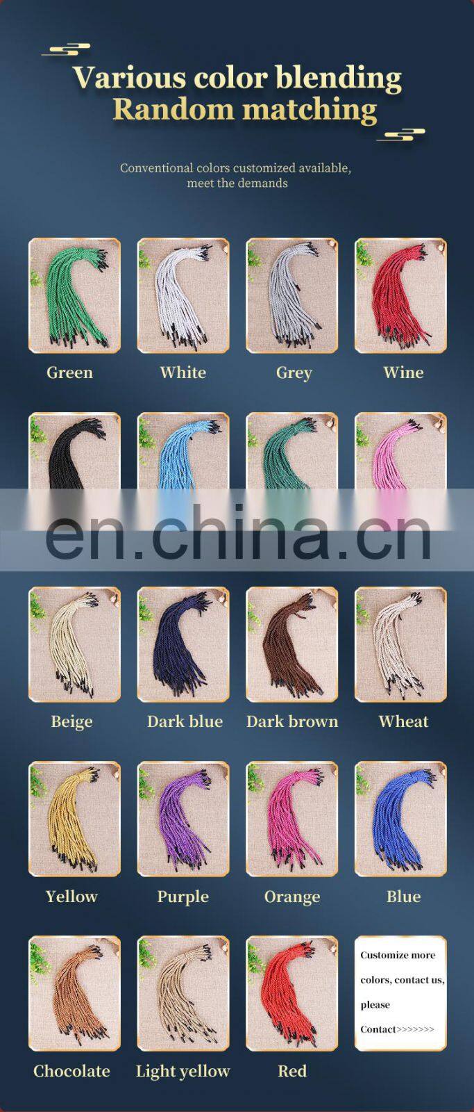 Factory Directly Wholesale colored round premium 3-strand Twisted packing rope with buckle clip for gift boxes paper bag