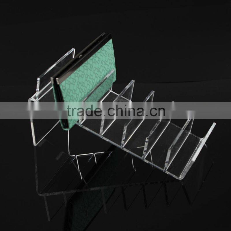 Acrylic Step Wallet Display Stand Purse Display Wallet Holder purse holder