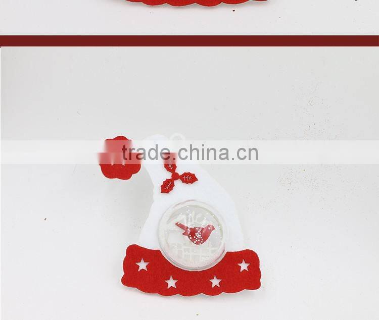 Plastic Clear Christmas Ball In Santa Hat Design Christmas Tree Hanging Ornaments Dropshipping Xmas Decoration