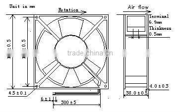 XD12038A/C 120mm both ratation ac centrifugal fan