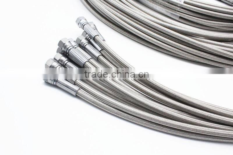 1/4" Stainless Braided PTFE Hose 304 JIC