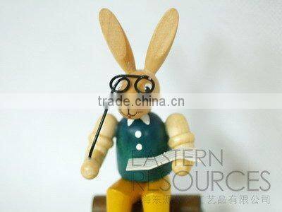 Easter Rabbit Tealight Holder - Wooden Easter Decoration