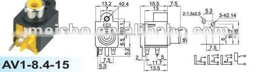 Mini female 12v to 220v single audio converter jack