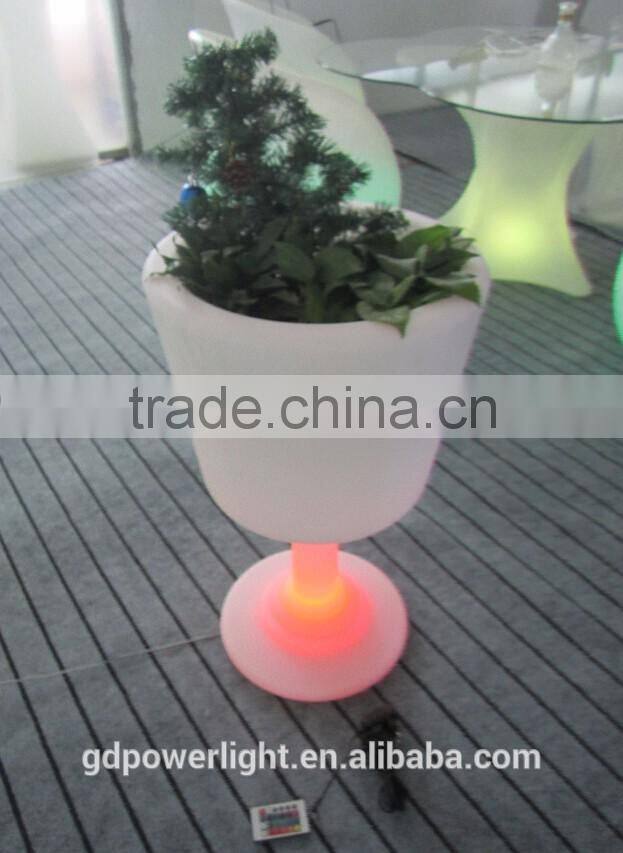 PE plastic Flowerpot with LED light YXF-4576