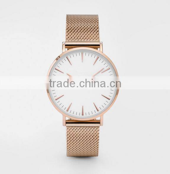 Rose Gold Print Lady Fashion Wholesale Quartz Movement Japan Movt Quartz Watches