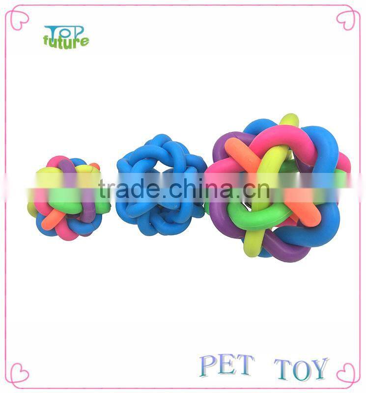 Colorful circle chew dog toy,soft rubber dog toy,Multipet Nobbly Wobbly Ball Large Dog Toy