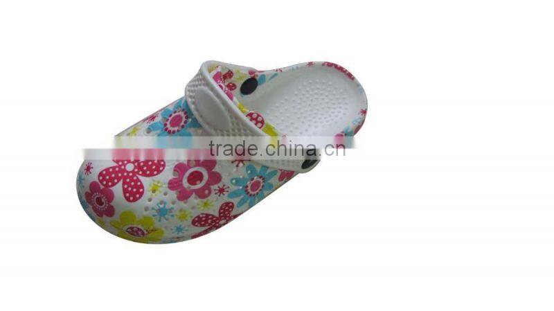 Women eva printing shoes,printing garden clogs, women eva clogs