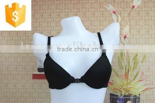 2016 The classical simple black style front closure bra
