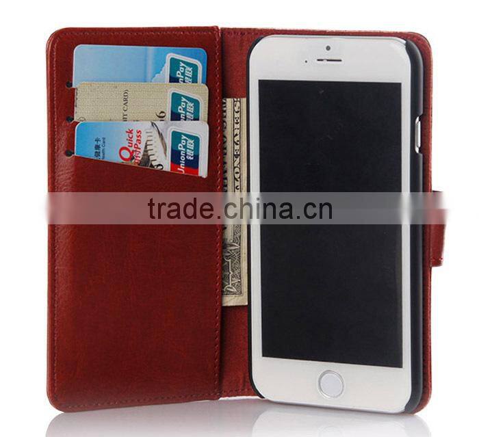 OEM wallet Leather Case For Alcatel one touch scribe HD
