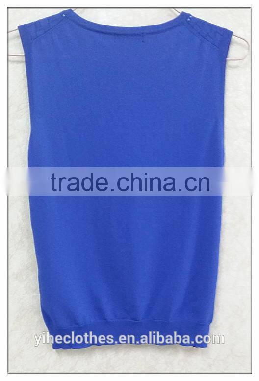 Fashion OL knitting vest lady's sleeveless pullover sexy vest