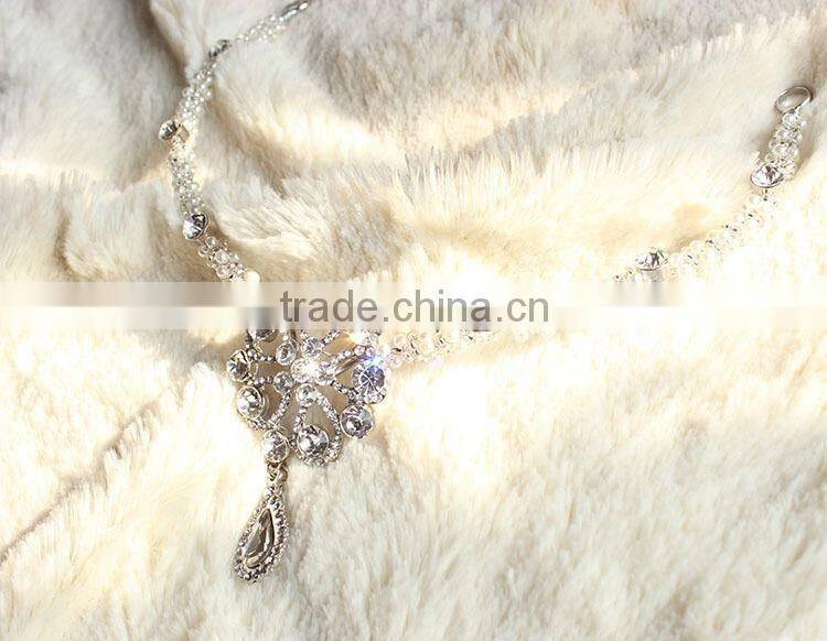 JOFO Handmade Crystal Pendant Hair Jewelry Wedding Hair Accessories Bridal Head Jewelry Headpiece Headwear For Women