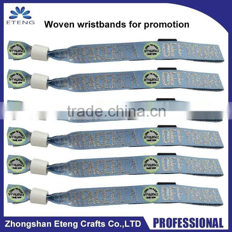 fashion custom fabric bracelets,cheap custom woven wristbands