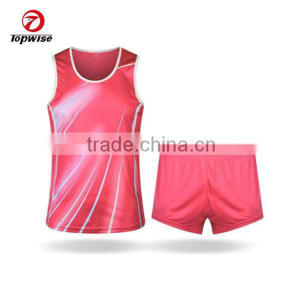 WOMENS l quick-dry red waistcoat set for sublimation