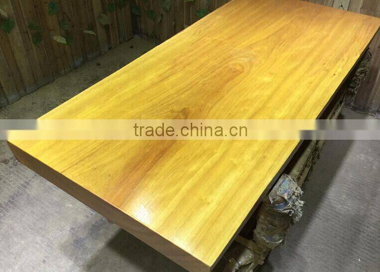 2016 Hot Sales Africa Style Side Sceap Pure Yellow Rose Wood Table Top