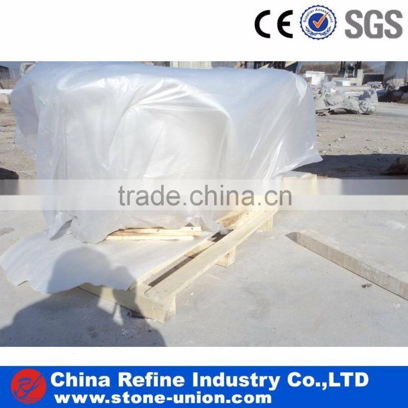 hand carved white marble bathtub for bathroom