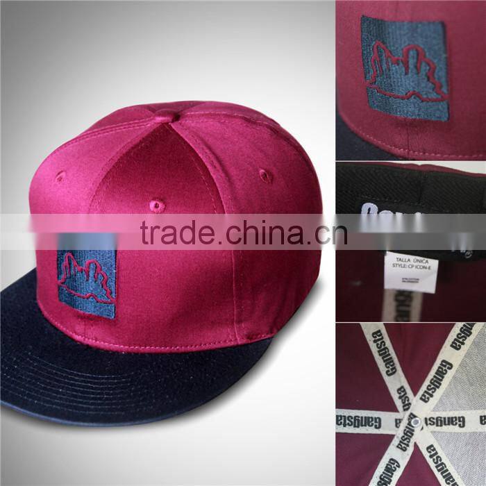 Wine/NAVY colorway snapback cap, skateboard snapback cap, embroidery logo snapback hat