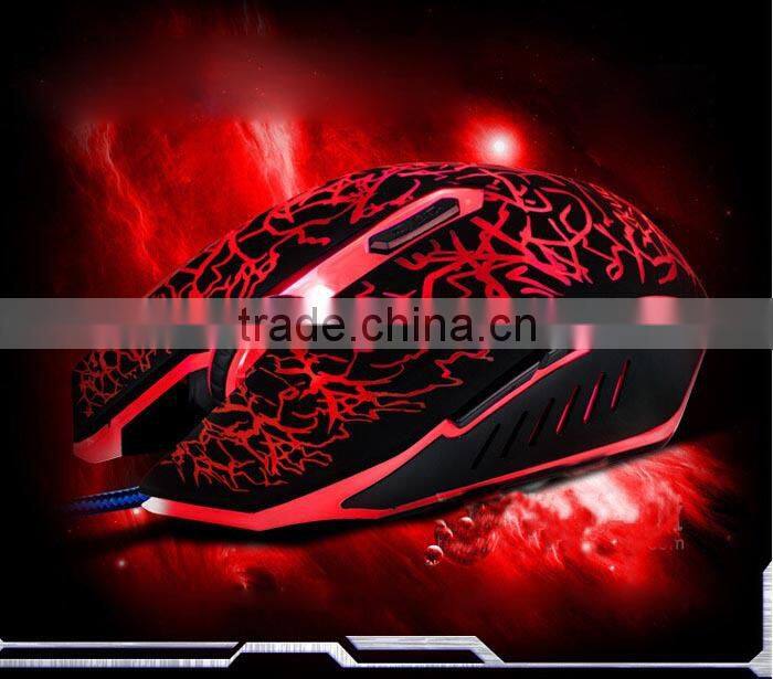 2015 Hot Selling 2400DPI Optical Adjustable 6D Button Wired Gaming Game Mice Mouse for Laptop PC