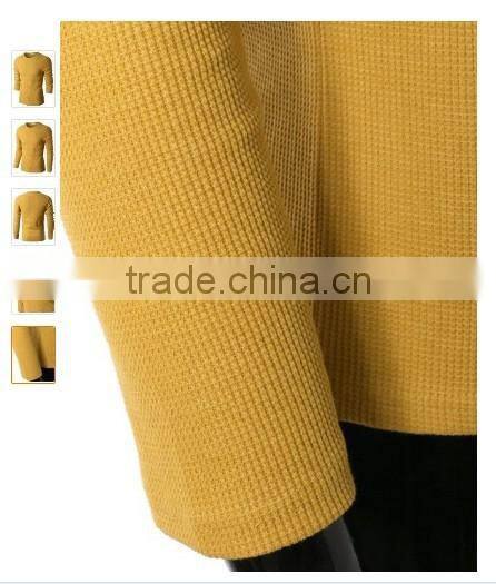 Yellow Men round-neck long sleeve T-shirt