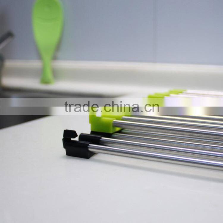 Bonunion stainless steel draining rack draining dish rack adjustable kitchen drawer basket