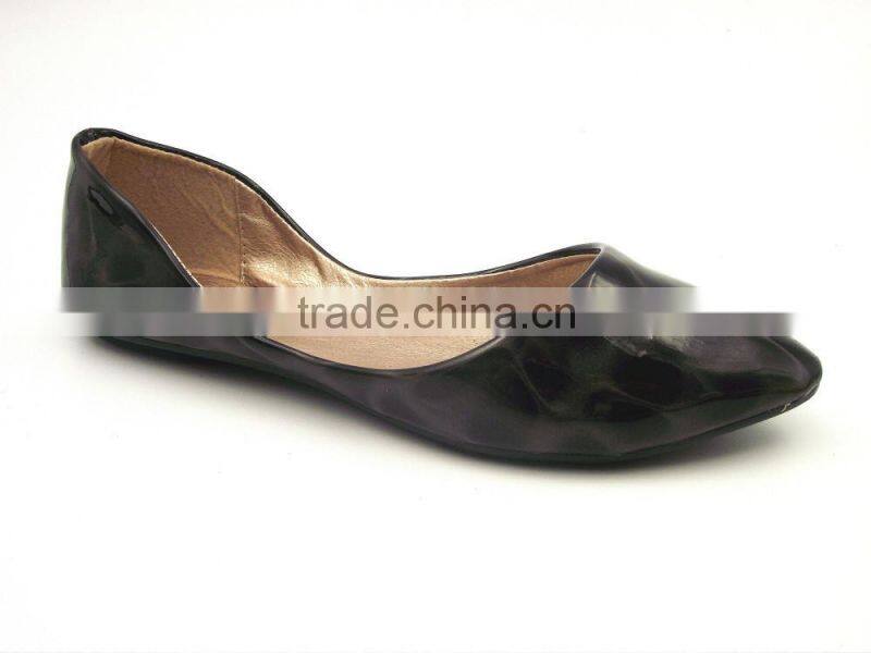 2016 new fashion new leather popular design lady flat shoes in stock