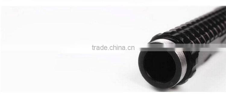 JF XP-E Long Zoomable LED Flashlight Torch Outdoor Self-defense Wolf Tooth Stick With key Chain /Police Equipment defend