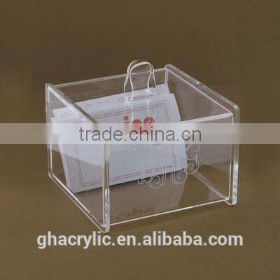clear acrylic bussiness card holder box plexiglass playing card box
