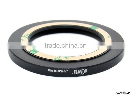 Kiwifotos Lens adapter tube LA-52RX100 provides 52mm filter mount for Sony RX100 camera