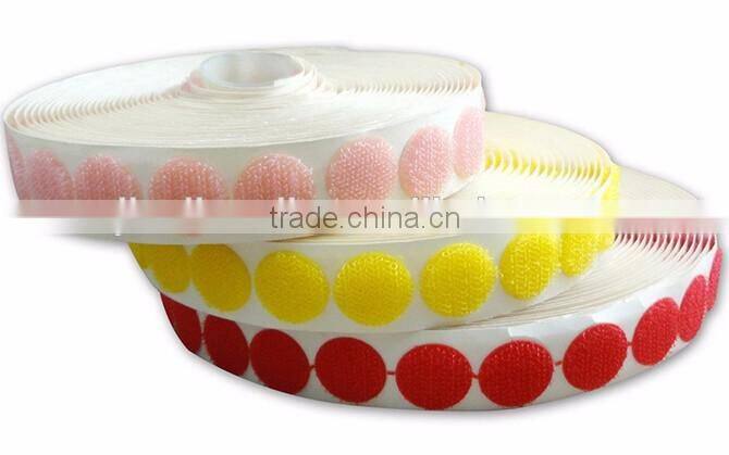 Nylon smooth loop side self-adhesive plastic hook loop dots