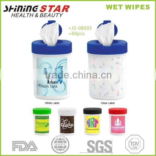 Cleaning individual pack wet wipes roll