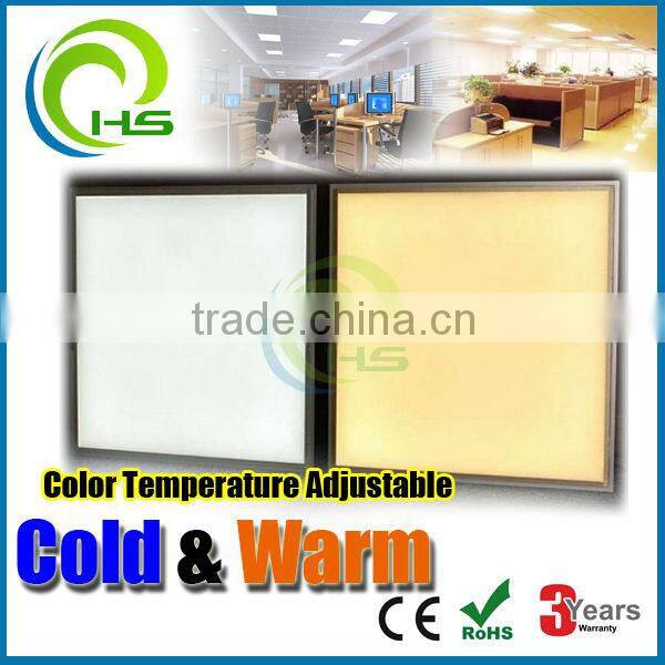 wireless color adjustable 12w led ceiling downlight,600x600 dual color led panel module
