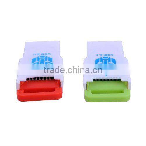 colourful portable micro SD card reader