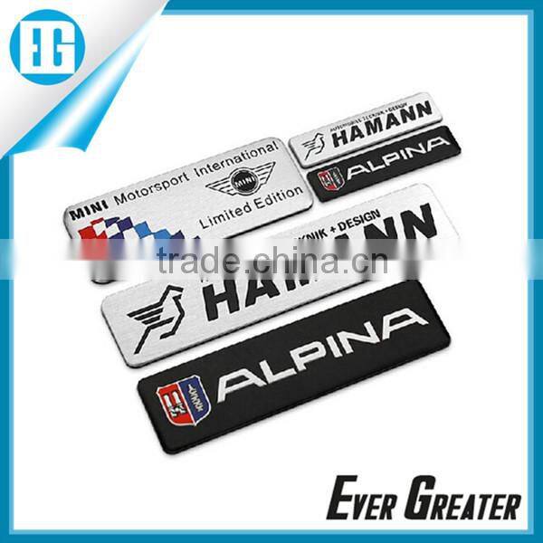 Custom adhesive wine label metal sticker aluminum wine bottle labels metal logo plate