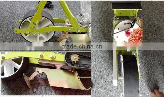 Hand push manual disc corn planter