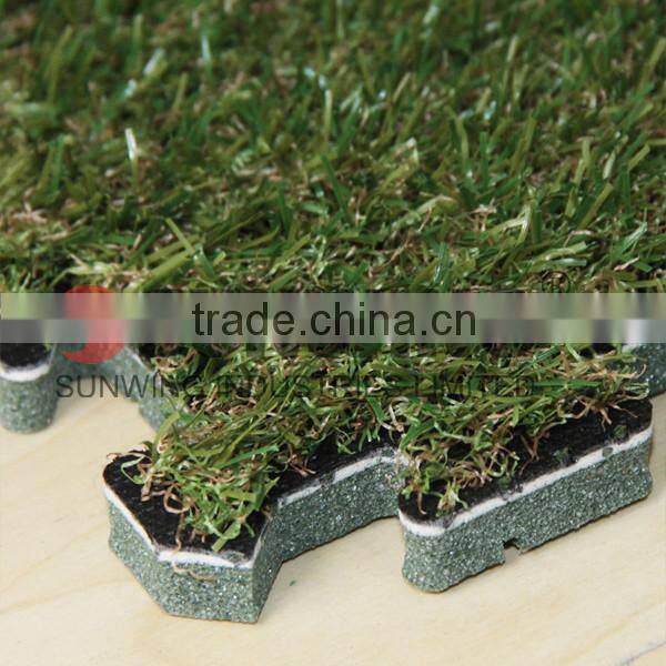PE installation interlock synthetic grass mat