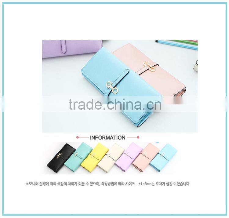 Hot sale beautiful PU leather wallet woman purse