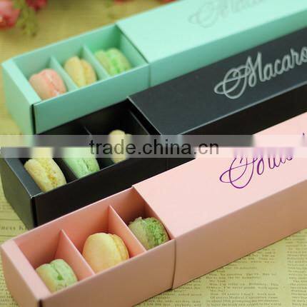 wholesale food grade white paperboard macron cake box,food packaging box