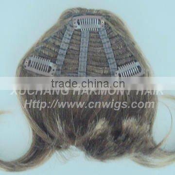 Quality clip-on human hair bang, more colors always on stock